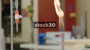 Bunsen Burner In Chemistry Lab