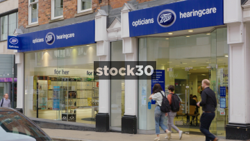 Boots Opticians And Hearingcare On Albion Street In Leeds, UK
