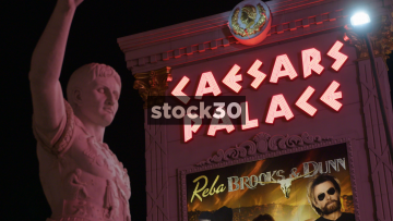 Caesars Palace Neon Sign In Las Vegas, USA
