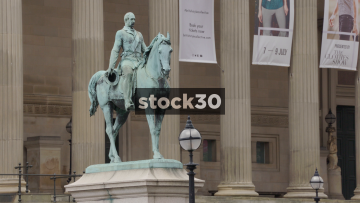 Prince Albert And Major General William Earle Statues In St.George's Square, Liverpool, UK
