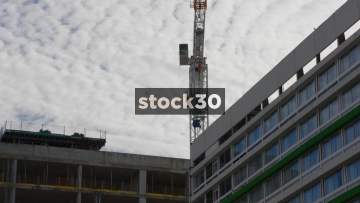A Crane Rotating In London, UK