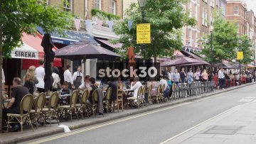 Cafés And Restaurants On James Street In London, UK