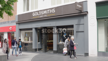 Goldsmiths Jewellers On Church Street In Liverpool, Wide Shot, UK