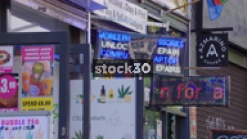 Mobile Phone Store On Brixton Road, London, UK