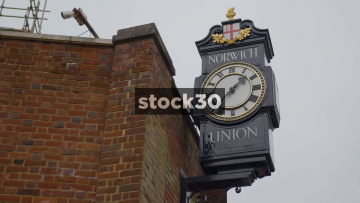 Norwich Union Clock In Norwich, Norfolk, UK